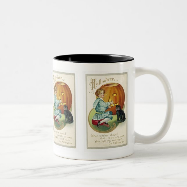 When Witches Abound at Halloween Two-Tone Coffee Mug (Right)