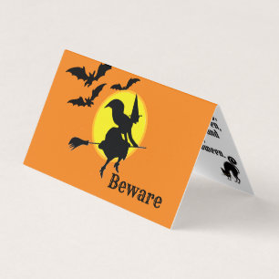 When Witches Go Riding Tiny Halloween Card