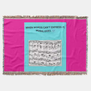 WHEN WORDS CAN’T EXPRESS IT, MUSIC DOES. THROW BLANKET