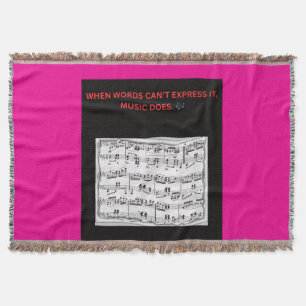 WHEN WORDS CAN’T EXPRESS IT, MUSIC DOES. THROW BLANKET