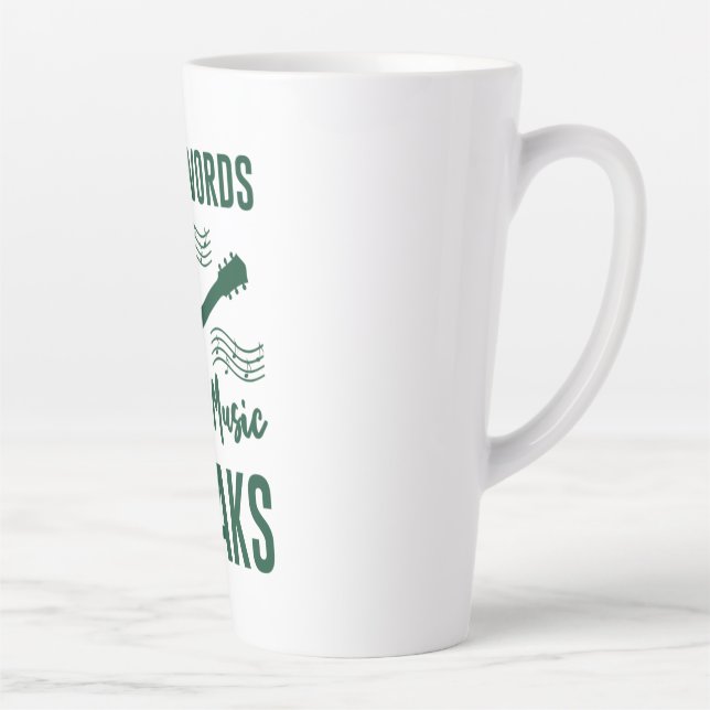 When Words Fail Music Speak Latte Mug (Right)