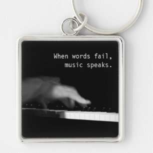 When words fail, music speaks. Fine art photograph Key Ring