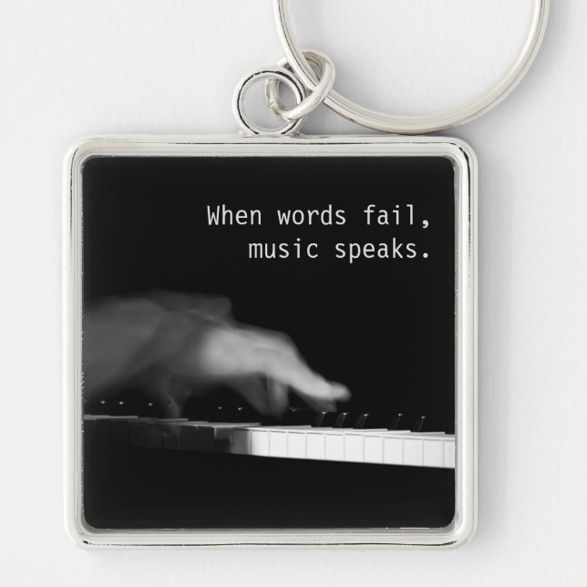 When words fail, music speaks. Fine art photograph Key Ring (Front)