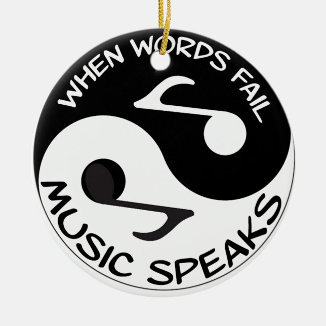 When Words Fail, Music Speaks Ornament (Front)