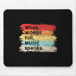 When words fall Cute Fall Autumn Thanksgiving Mouse Pad