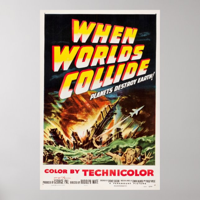 When Worlds Collide 1951 Retro Sci Fi Film Classic Poster (Front)