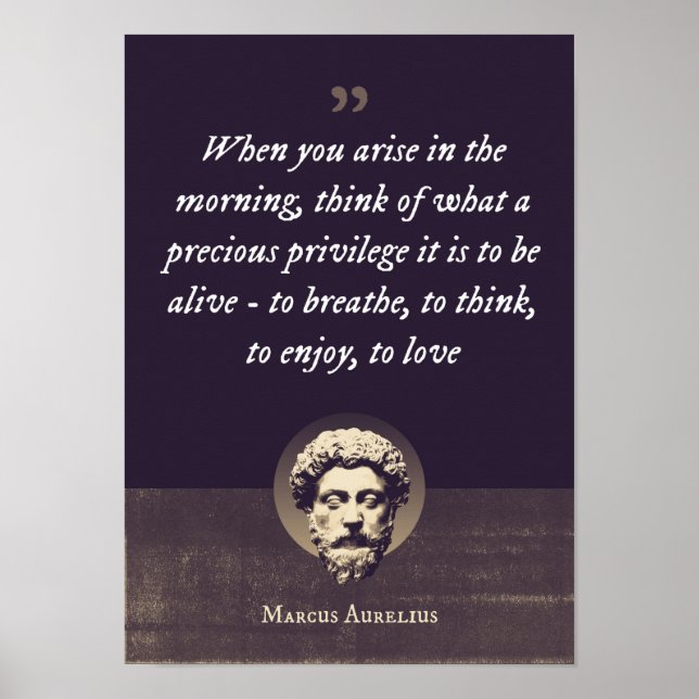 When you arise in the morning, think of what a  poster (Front)