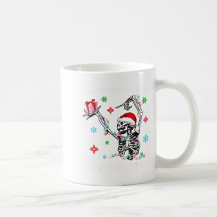 When You Dead Inside But Its Christmas Skeleton Fu Coffee Mug
