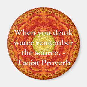 When you drink water remember the source. - Taoist Magnet