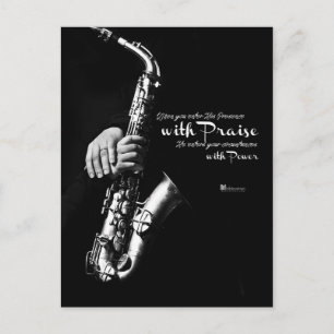 When you enter His presence with Praise Postcard