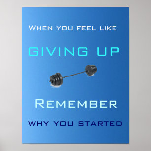 When You Feel Like Giving Up - Poster