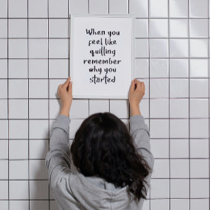 When You Feel Like Quitting Workout Gym Wall Art