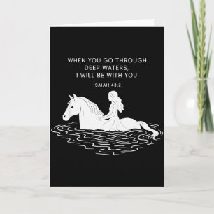 When You Go Through Deep Waters I Will Be With You Card