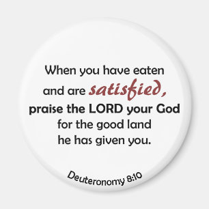 When You Have Eaten (light background) Magnet