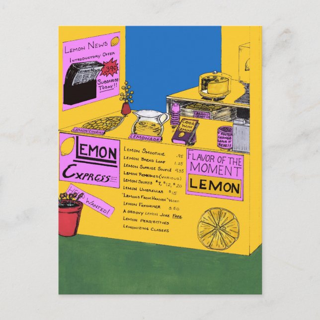 When You Have Lemons, Make Lemonade Postcard (Front)