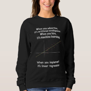When You Implement It's Linear Regression Machine  Sweatshirt