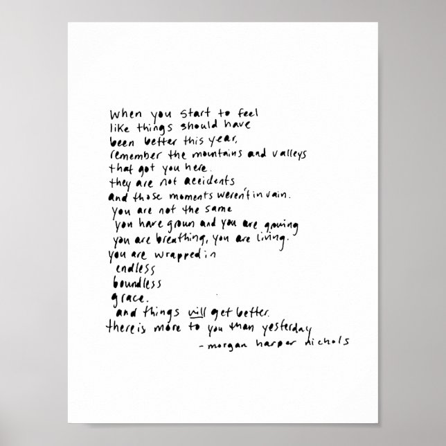 when you start to feel like things should been poster (Front)