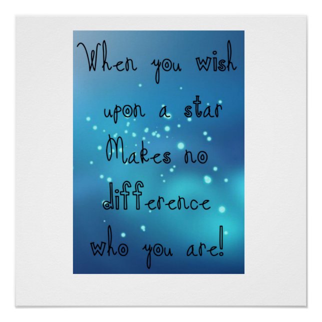 When You Wish Upon A Star, Graphic Design Print (Front)