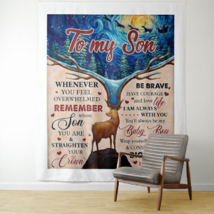 Whenever U Feel Overwhelmed Deer Mum To Son  Tapestry