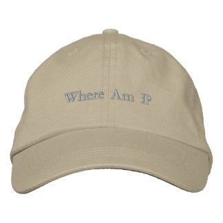 Where Am I? Minimalist Embroidered Hat