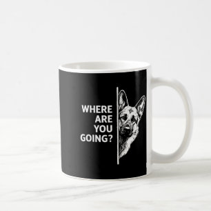 Where are Going Funny German Shepherd Dog Lover Coffee Mug