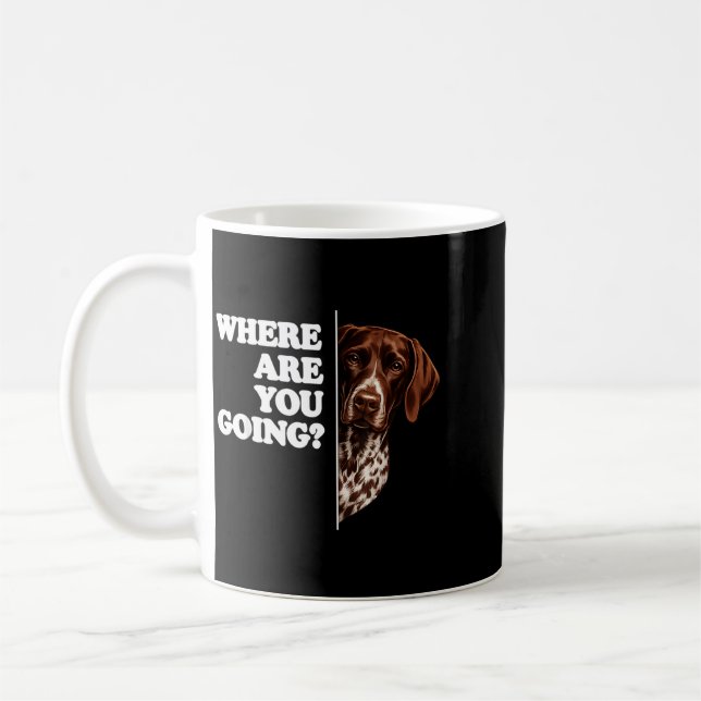 Where Are Going German Shorthaired Pointer Coffee Mug (Left)
