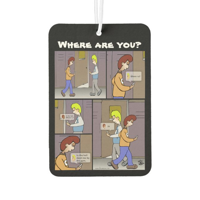 Where Are You? Air Freshener (Back)
