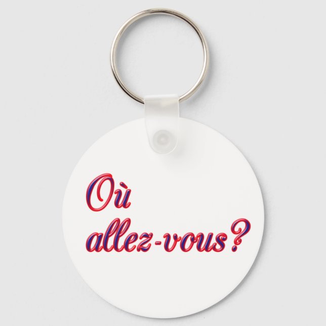 Where Are You Going? Key Ring (Front)