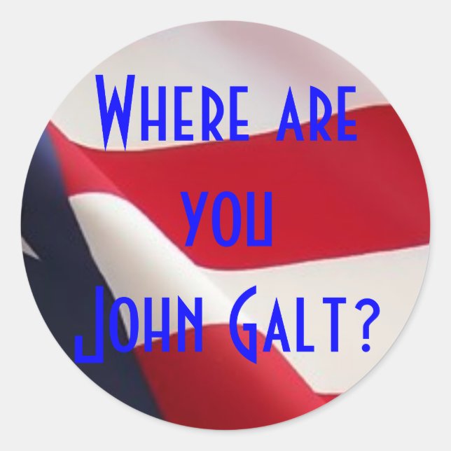 Where are you John Galt? Classic Round Sticker (Front)