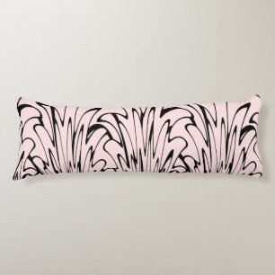 Where Art Meets Thought Black and Pink Body Cushion