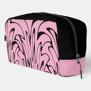 Where Art Meets Thought Black and Pink Dopp Kit