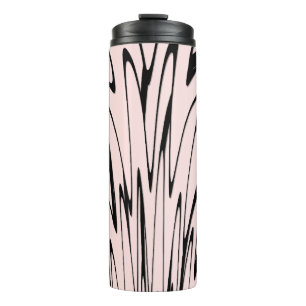 Where Art Meets Thought Black and Pink Thermal Tumbler
