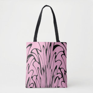 Where Art Meets Thought Black and Pink Tote Bag