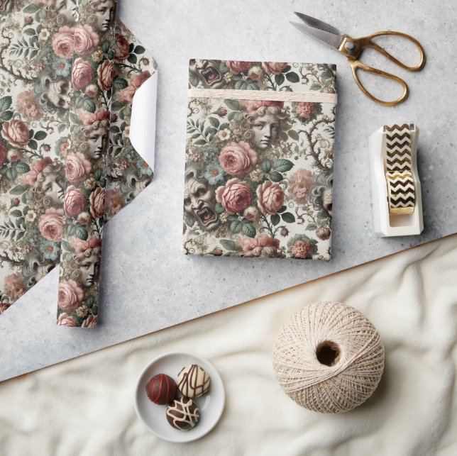 Where Baroque Fangs Find Homes – Gothic Victorian Wrapping Paper (Crafts)