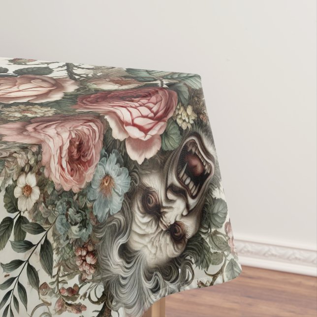 Where Baroque Fangs Find Homes – Large Pattern Tablecloth (In Situ)