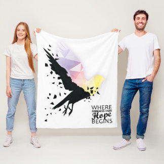 “Where darkness ends, hope begins.” Fleece Blanket
