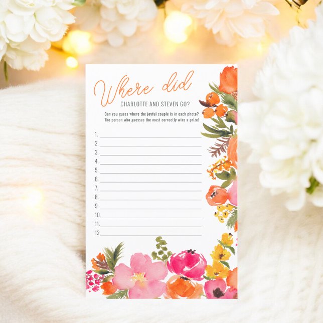 Where did they go bold flowers bridal shower game (Where did they go bold flowers bridal shower game)
