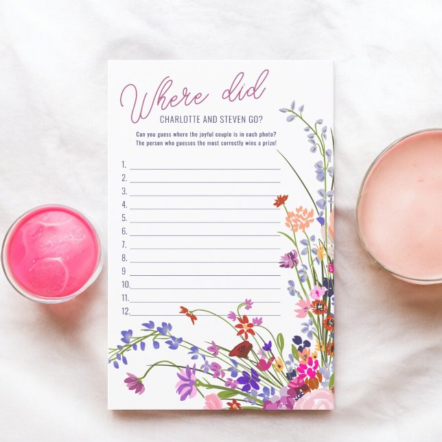 Where did they go wild flowers bridal shower game (Where did they go wild flowers bridal shower game)