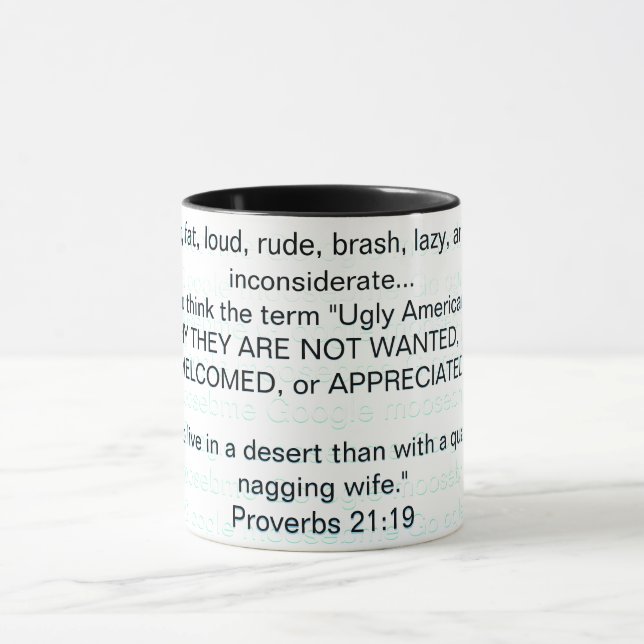 Where do you think the term "Ugly American"  Mug (Center)