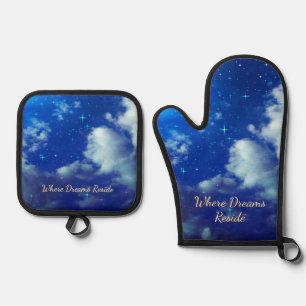 Where Dreams Reside Kitchen Set Starry Oven Mitt