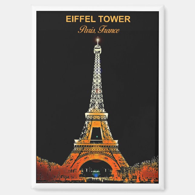 Where Dreams Touch the Sky: Eiffel Tower Magnet (Front)