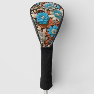 Where Elegance Meets the Fairway: Boho Floral Golf Head Cover