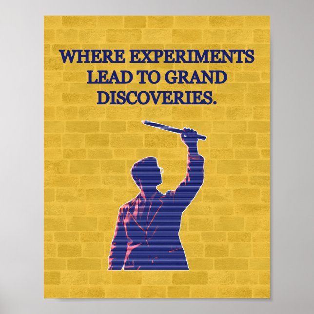 Where Experiments Lead To Grand Discoveries Lab Poster (Front)