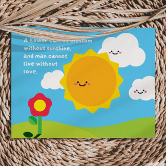 Where Flowers Find Sunshine Postcard