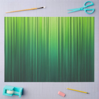 Where green falls like rain tissue paper