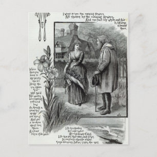 Where have you been to my pretty maid? postcard