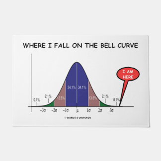 Where I Fall On The Bell Curve I Am Here Statistic Doormat