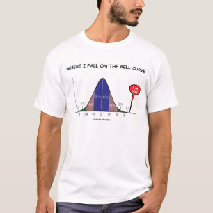 Where I Fall On The Bell Curve I Am Here T-Shirt