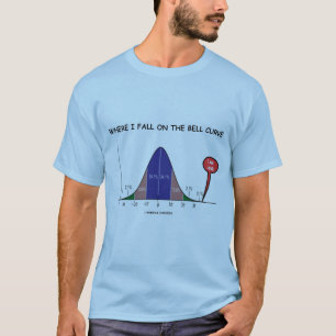 Where I Fall On The Bell Curve I Am Here T-Shirt
