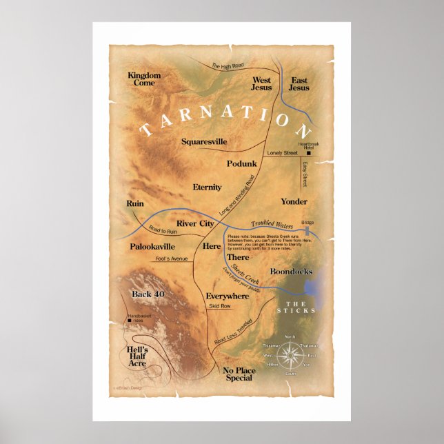 Where in Tarnation? (Funny Map) Poster (Front)